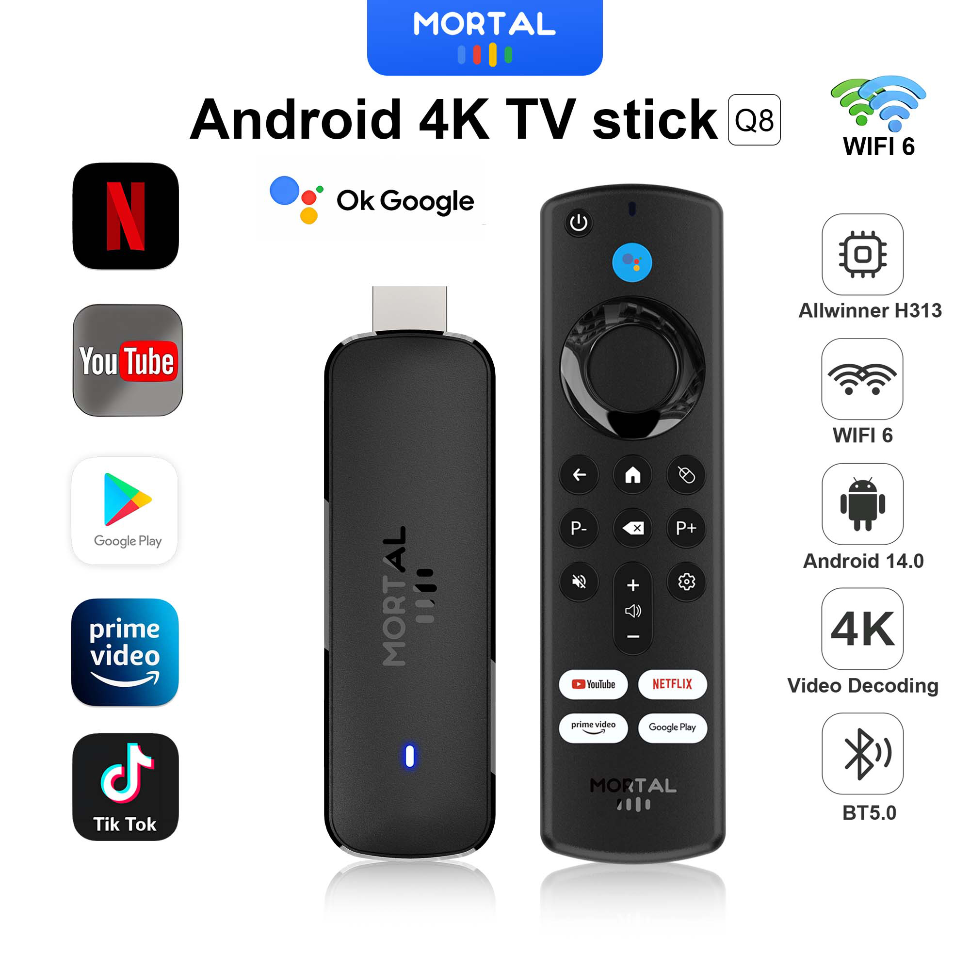 Home Cinema Youtube - Android TV Stick Mortal Q8 Global