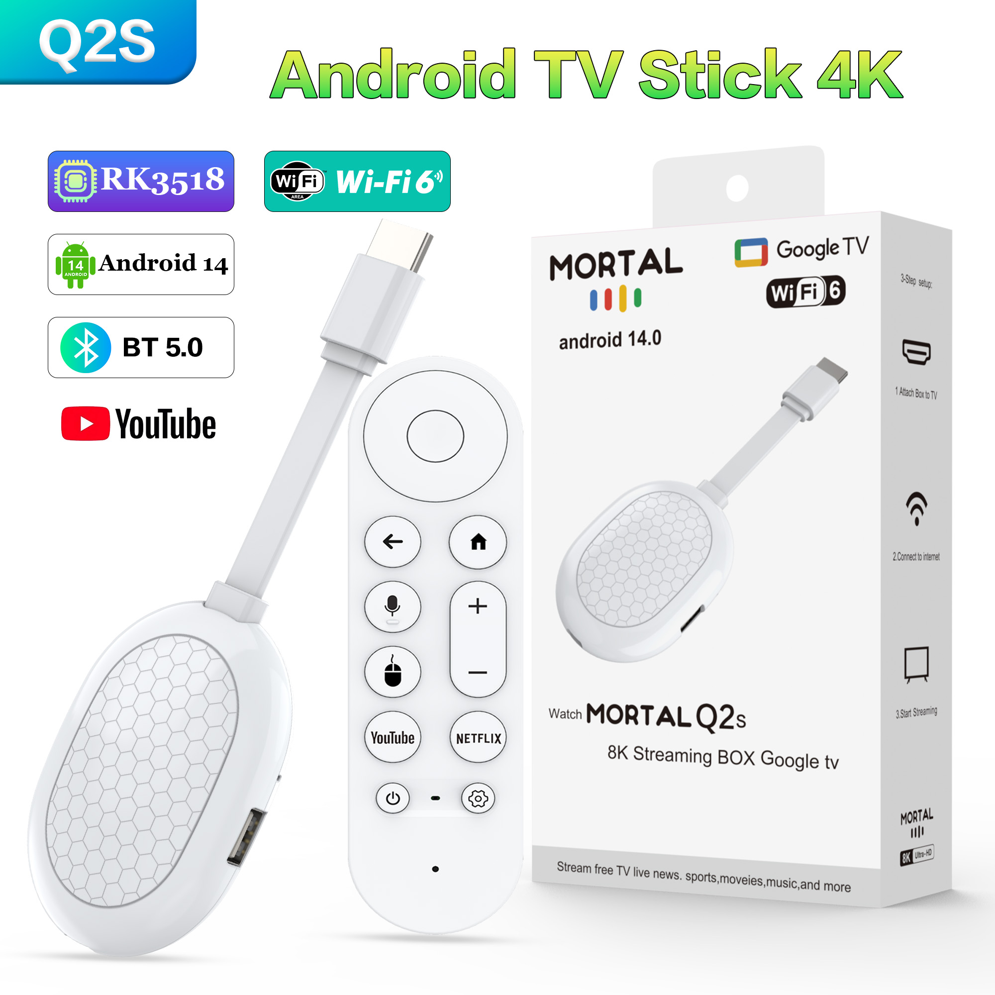 Smart Tv Stick - Yeni Akıllı TV Stick Q2S Android