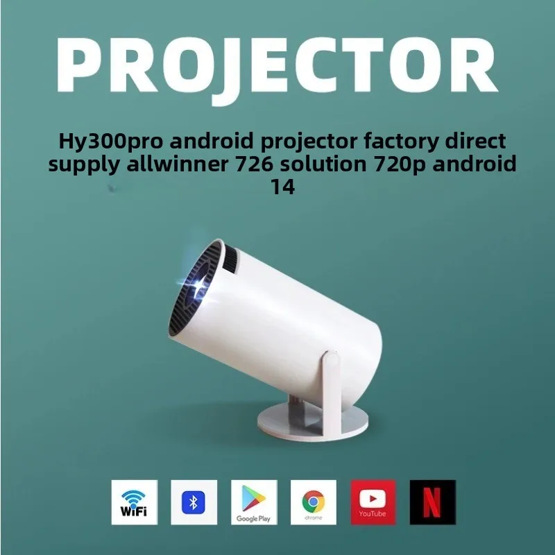 Home Cinema Bluetooth - HY300Pro Taşınabilir 4K HD Projektör Bluetooth
