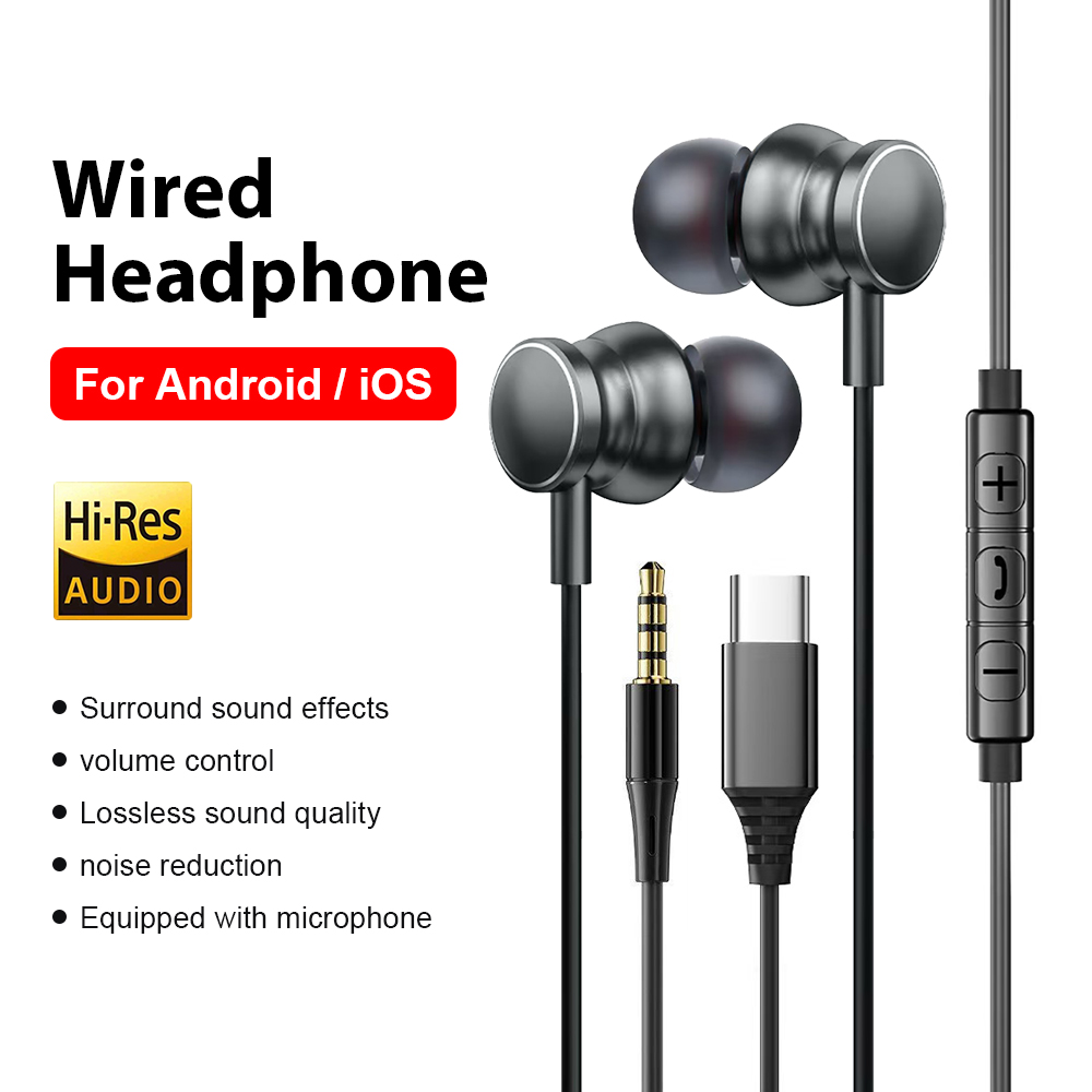 Home Cinema Amazon - Tip C Kablolu Kulaklıklar 3.5mm HiFi