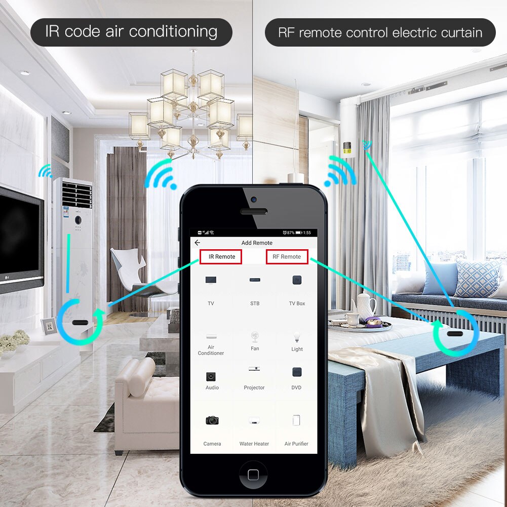 MOES Tuya WiFi IR RF uzaktan k - Home Cinema App incelemesi ve fiyatı
