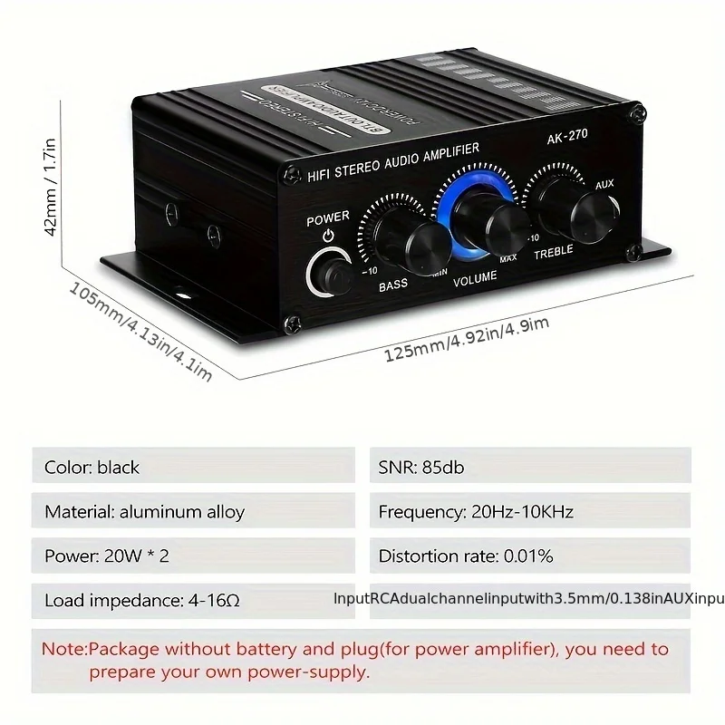 AK-270 400W Mini Güç Amplifika - Home Cinema Ampli incelemesi ve fiyatı